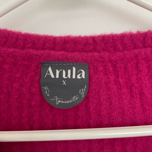 Hot Pink Arula (Altar’d State) V-Neck Sweater - Picture 4 of 4
